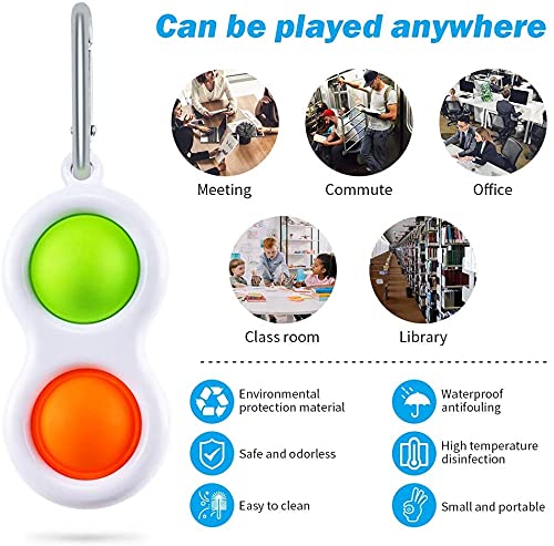 Simple Dimple Fidget Toy Mini Keychain – Stress Relief Sensory Pop Button Toy for Kids & Adults, Portable Anti-Anxiety Keychain | NISHU Superstores
