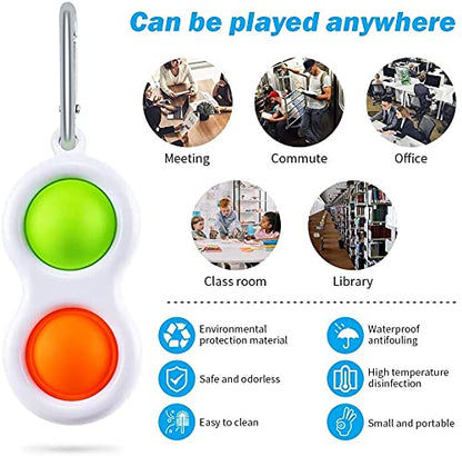 Simple Dimple Fidget Toy Mini Keychain – Stress Relief Sensory Pop Button Toy for Kids & Adults, Portable Anti-Anxiety Keychain | NISHU Superstores