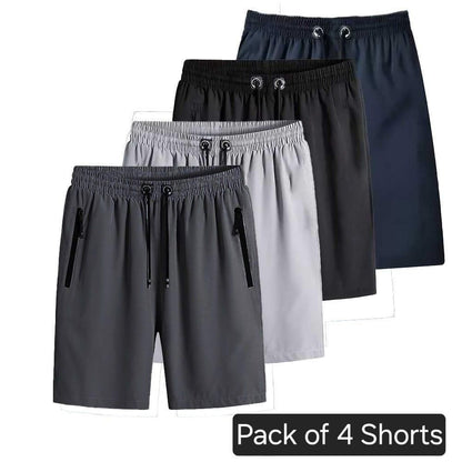 Combo of 4 Men’s Stretchable Cotton Shorts – Comfortable Casual Wear | NISHU Superstores