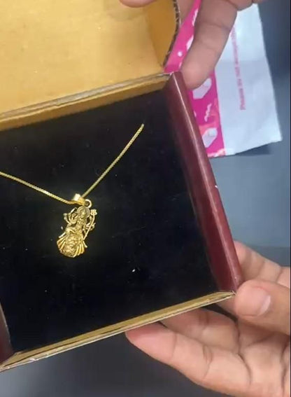 Gold Plated Ambe Mataji Pendant with Chain | NISHU Superstores