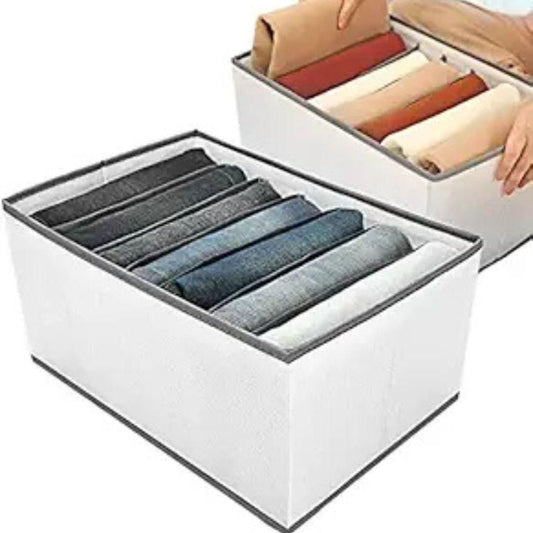 Clothes Organizer for Wardrobe Storage (Pack of 2) – Shirt & Pant Drawer Divider | NISHU Superstores
