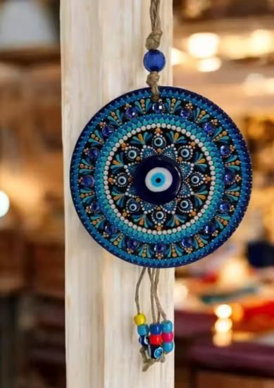 Handcrafted Evil Eye Wall Hanging – Nazar Battu Protection Charm for Home Décor | NISHU Superstores
