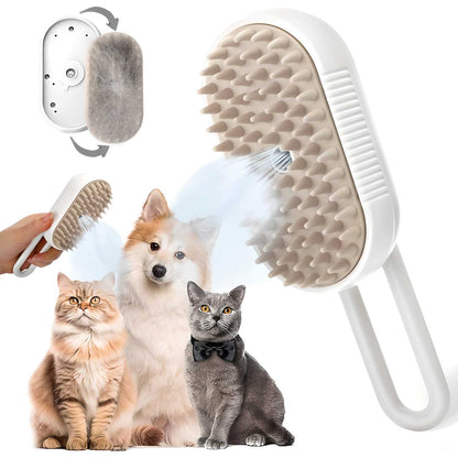 Pet Steam Brush for Dogs & Cats – Gentle Grooming & Fur Detangles | NISHU Superstores