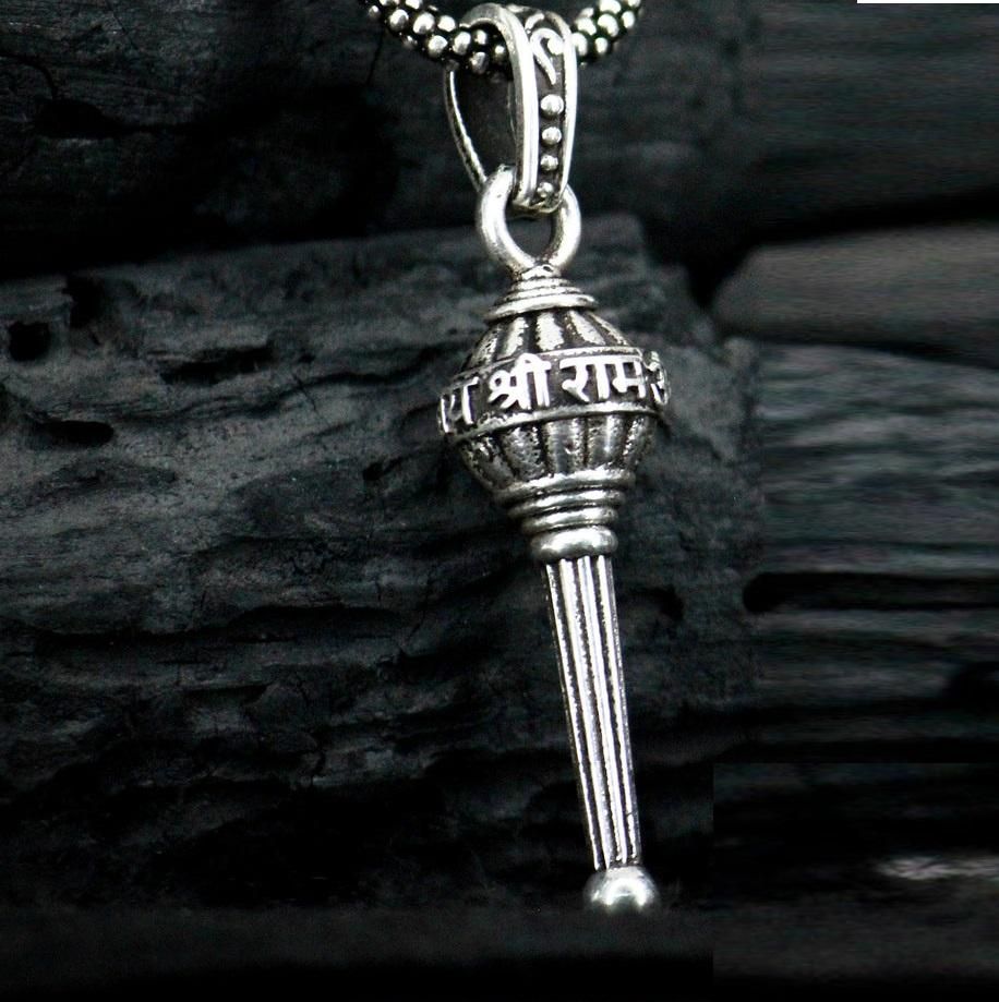 Men’s Silver Chain with Gada Pendant | NISHU Superstores