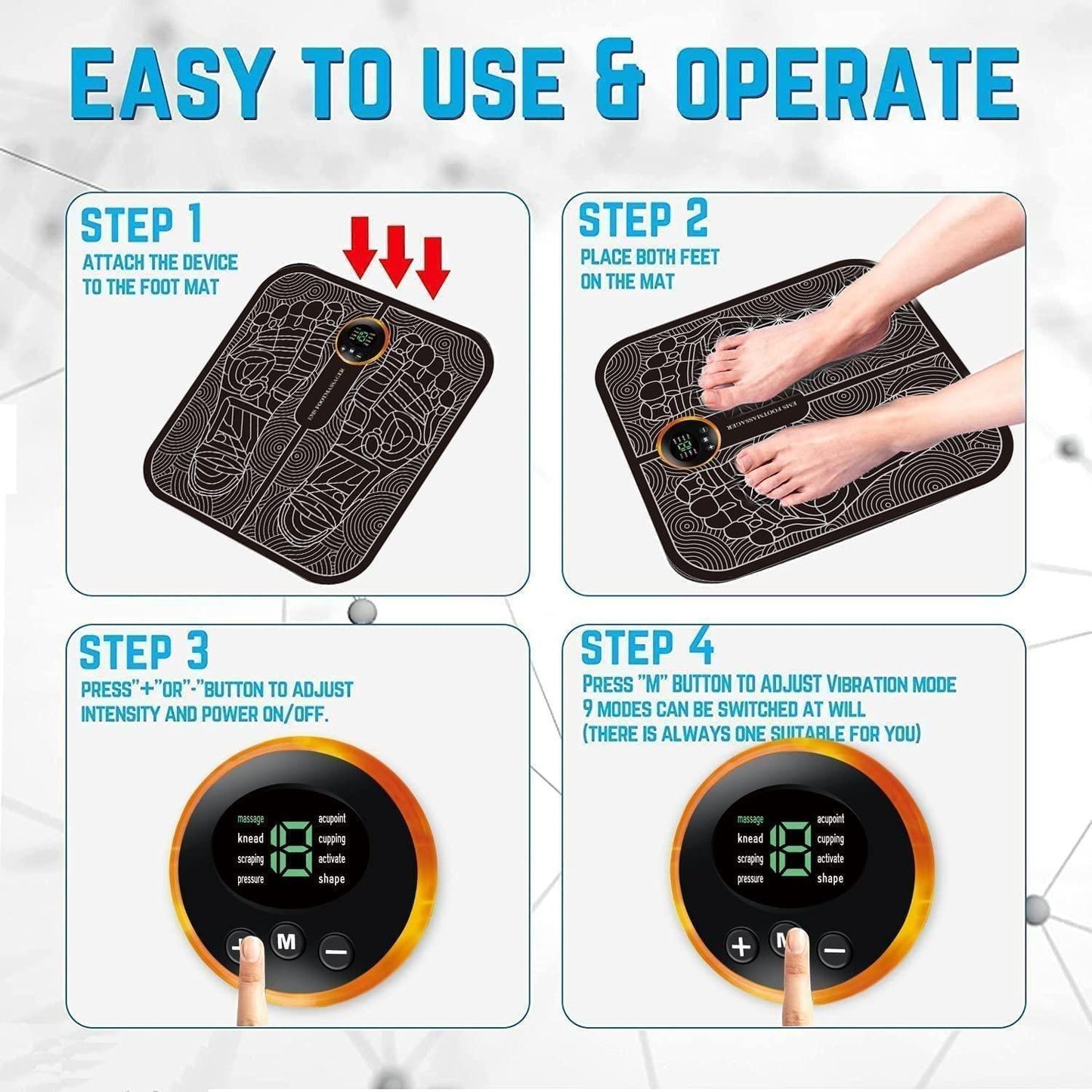 Wireless EMS Foot Massager | Pain Relief Machine – NISHU Superstores