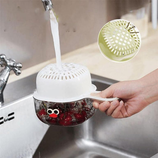 Strainer Dual-Layer Veggie & Fruit Draining Basket with Handle – Kitchen Colander | NISHU Superstores