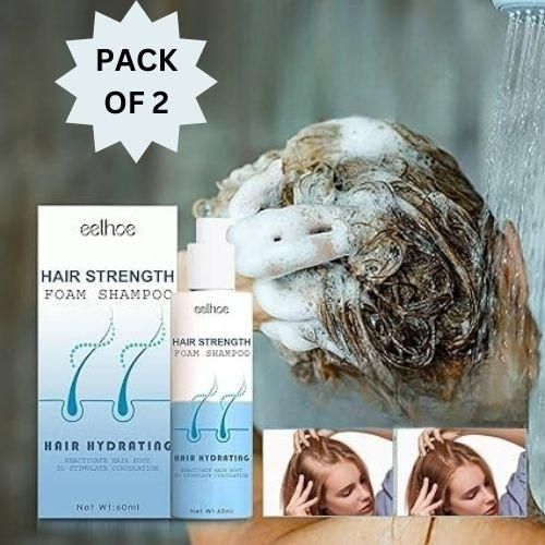 Hair Strength Foam Shampoo 60ml (Pack of 2) – Moisturizing & Nourishing Care for Hair & Scalp | NISHU Superstores