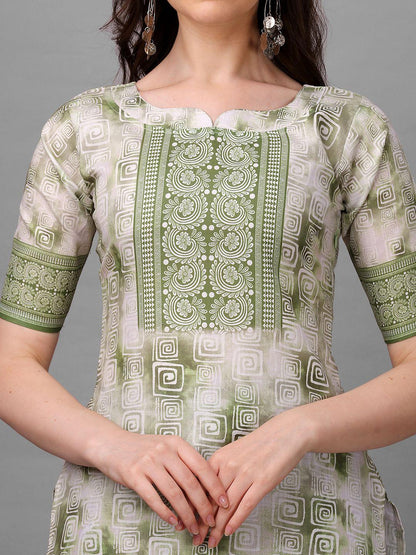 Straight Printed Round Neck Women Kurti Set – Elegant Ethnic Wear | NISHU Superstores
