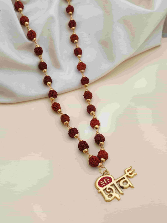 Rudraksha Mala with Shiv Pendant – Spiritual & Healing Jewelry | NISHU Superstores