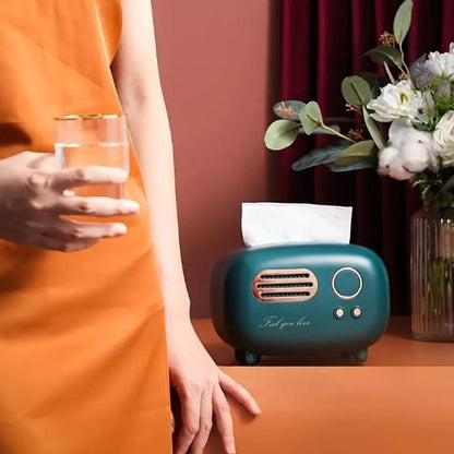 Vintage Radio Box Tissue Holder – Retro Style Tissue Dispenser for Home & Office | NISHU Superstores