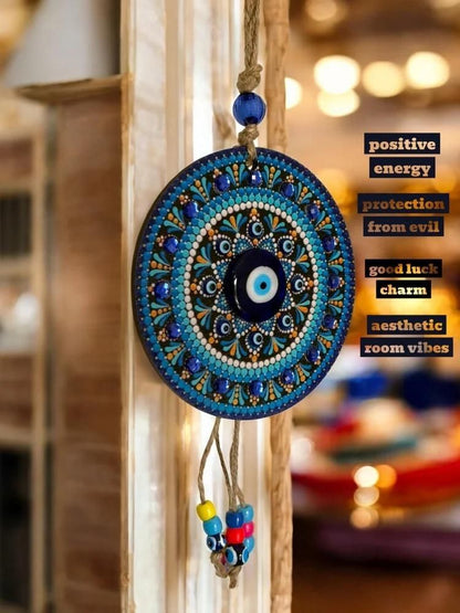 Handcrafted Evil Eye Wall Hanging – Nazar Battu Protection Charm for Home Décor | NISHU Superstores