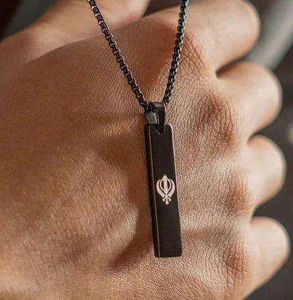 Khanda Spiritual Mini Tag Chain – Sikh Religious Pendant | NISHU Superstores