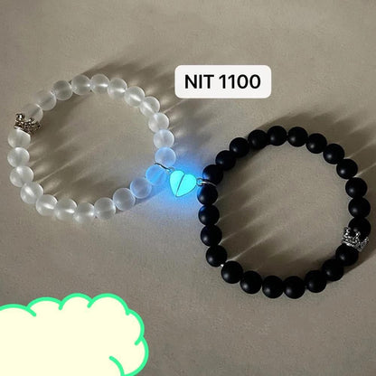 Glow in the Dark Lover Bracelets (2pcs) with BFF Bracelet Pair – Couple & Friendship Set | NISHU Superstores