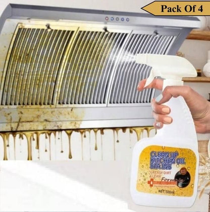 Kitchen Heavy Oil Cleaning Agent Antibacterial Spray (Pack of 4) – Powerful & Hygienic | NISHU Superstores