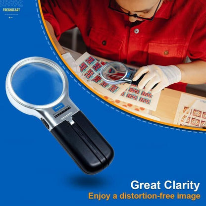 3 in 1 LED Magnifying Glass – Portable Handheld Lens | NISHU Superstores
