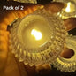 Decorative LED Crystal Diamond Candle (Pack of 2) – Elegant Home Décor Light | NISHU Superstores