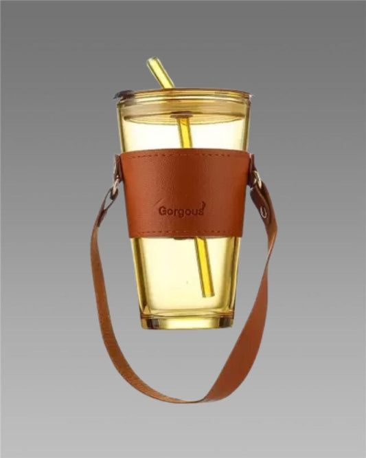Glass Tumbler with Glass Straw & Lid – Eco-Friendly Reusable Drinkware | NISHU Superstores