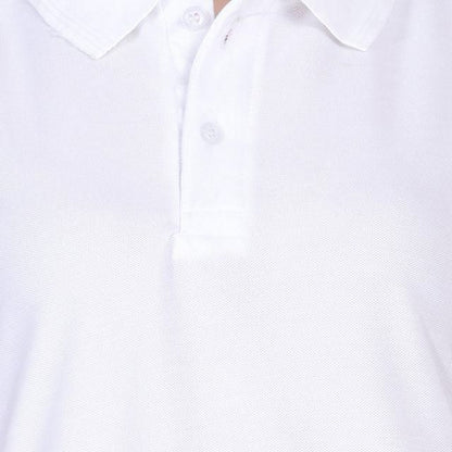 Ketex White Cotton Blend Polo Neck T-Shirt for Women – Stylish & Comfortable | NISHU Superstores