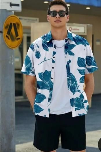 Men’s Printed Half Sleeves Regular Collar Casual Shirt – Stylish Cotton Blend | NISHU Superstores