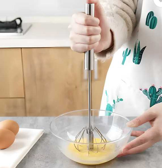 Manual Hand Whisk Mixer – Stainless Steel Egg Beater for Kitchen Use | NISHU Superstores