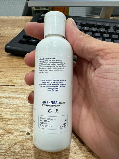 Tattoo Dissolving Gel 100ML (Pack of 2) – Effective & Safe Tattoo Removal | NISHU Superstores