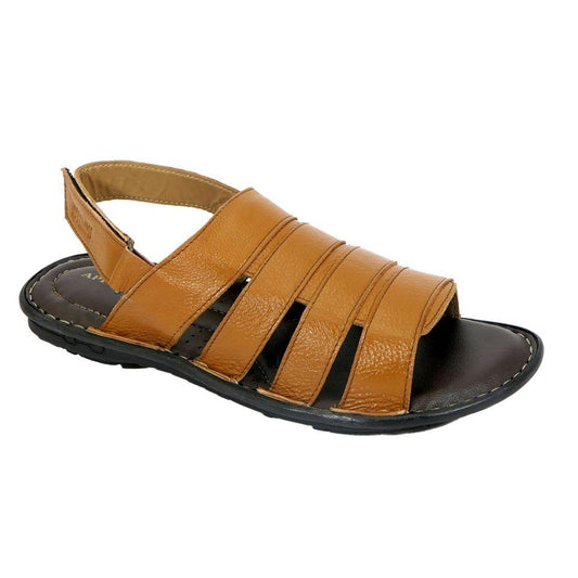AM PM Men’s Daily Wear Leather Sandals – Comfort & Style Combined | NISHU Superstores