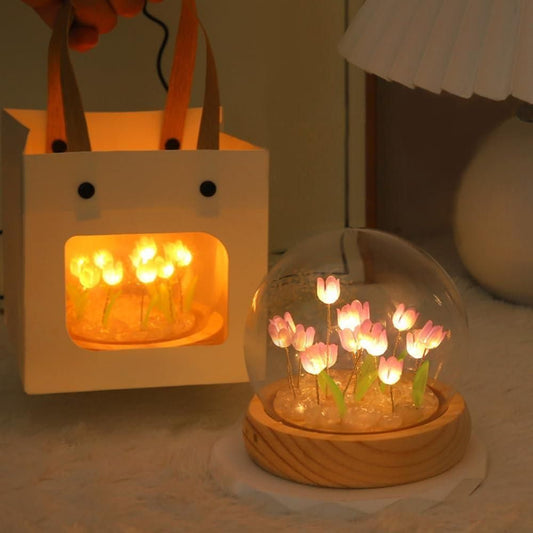 Round Tulip Light – Elegant LED Night Lamp for Home Décor | NISHU Superstores