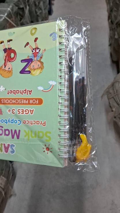 Sank Magic Practice Copybook Set – 4 Books + 1 Pen + 1 Grip + 10 Refills | NISHU Superstores