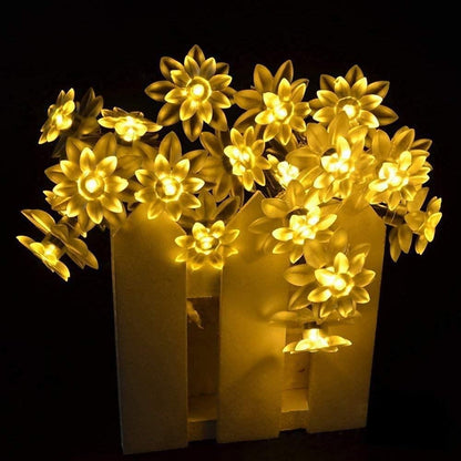 16 LED Lotus Flower Decoration Lights – 3 Meters Magical Ambiance | NISHU Superstores
