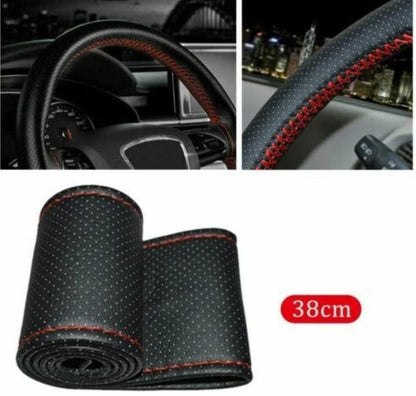 Universal Car Leather Steering Wheel Cover – Stylish & Comfortable | NISHU Superstores