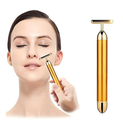 24K Gold Energy Beauty Bar – Electric Facial Massage Roller for Radiant Skin | NISHU Superstores