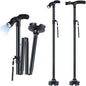 Collapsible Walking Stick with LED Light – Foldable, Sturdy & Safe Support | NISHU Superstores