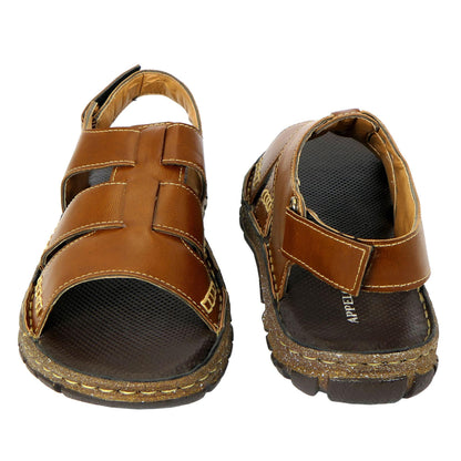 AM PM Men’s Daily Wear Leather Sandals – Comfort & Style Combined | NISHU Superstores