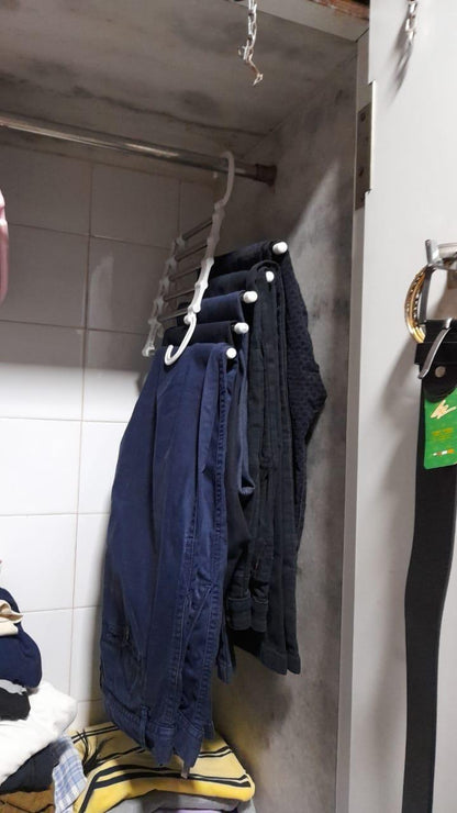 5-in-1 Stainless Steel Multifunction Pants Rack (Pack of 2) – Retractable Trouser Hanger | NISHU Superstores