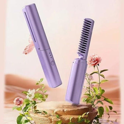 Rechargeable Hot Comb Hair Straightener | Cordless & Portable Styling Tool | NISHU Superstores