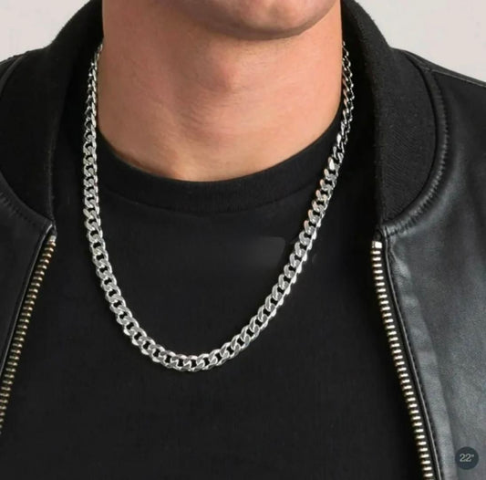 Silver Plated Cuban Style Chain for Men – Thick, Heavy & Bold Look | NISHU Superstores