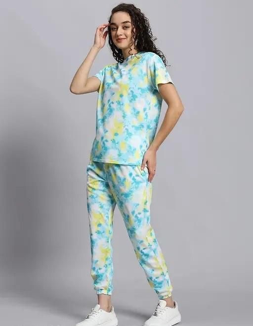 Women’s Casual Tie-Dye Print Night Suit – Stylish & Comfortable Sleepwear | NISHU Superstores