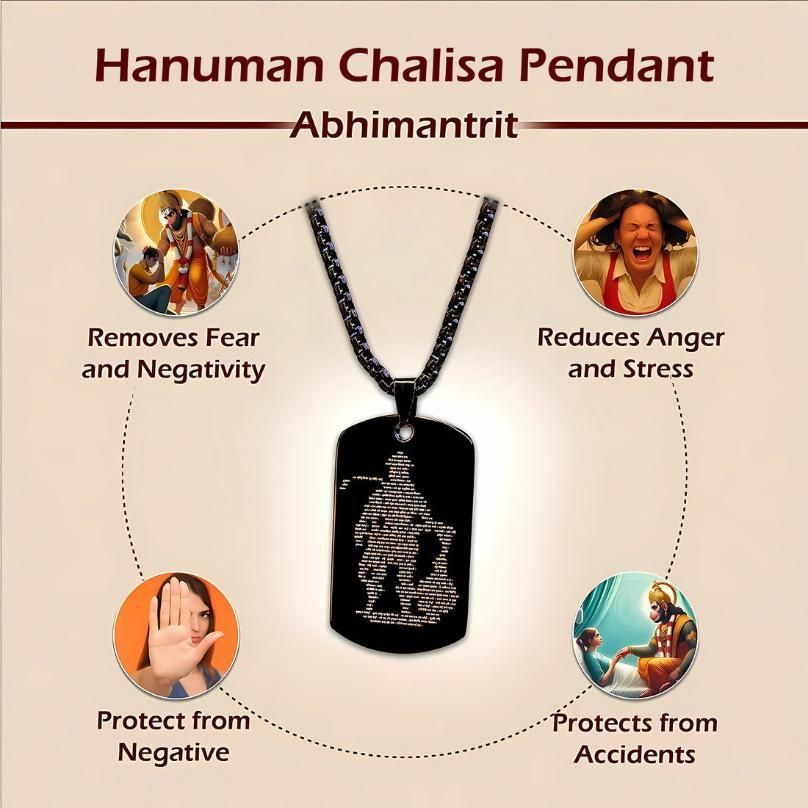 Hanuman Chalisa Pendant with Chain | NISHU Superstores