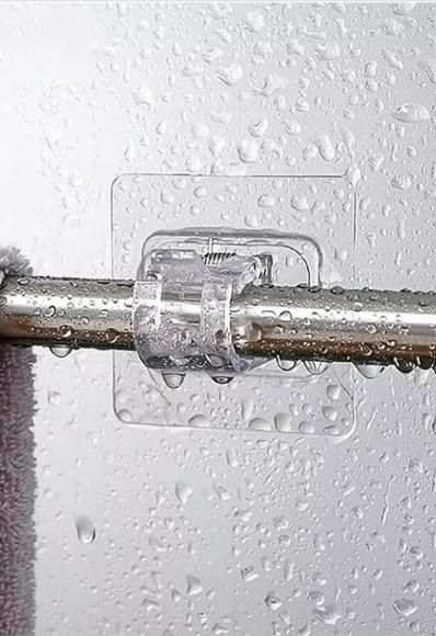 Self Adhesive Rod Clips Hook – Pack of 6 | Easy Curtain & Rod Fixing | NISHU Superstores