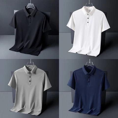 Pack of 4 Men's Poly Matte Polo T-Shirts | Solid Assorted Colors | Half Sleeves | NISHU Superstores