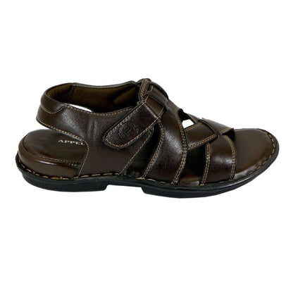 AM PM Men’s Daily Wear Leather Sandals – Comfort & Style Combined | NISHU Superstores