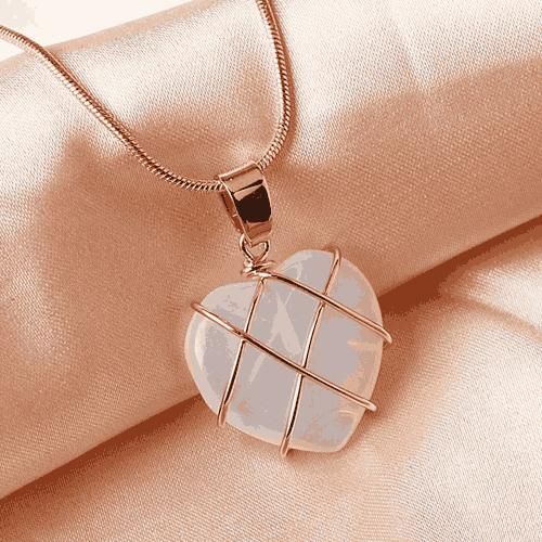 Fashion Metal Wrapped Love Heart Crystal Stone Pendant – Elegant Jewelry | NISHU Superstores