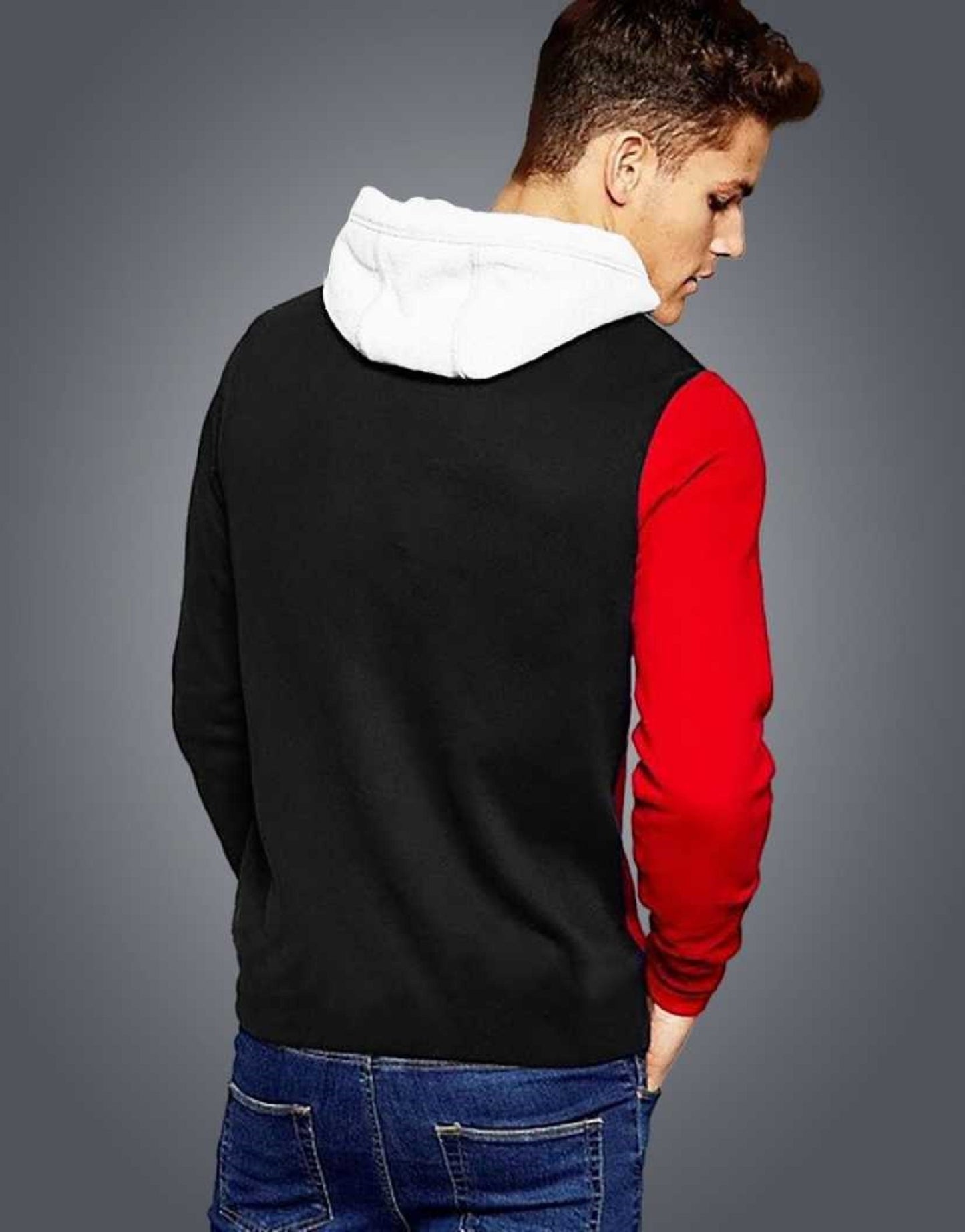 Men’s Casual Cotton Color Block Hoodie – Stylish & Comfortable | NISHU Superstores