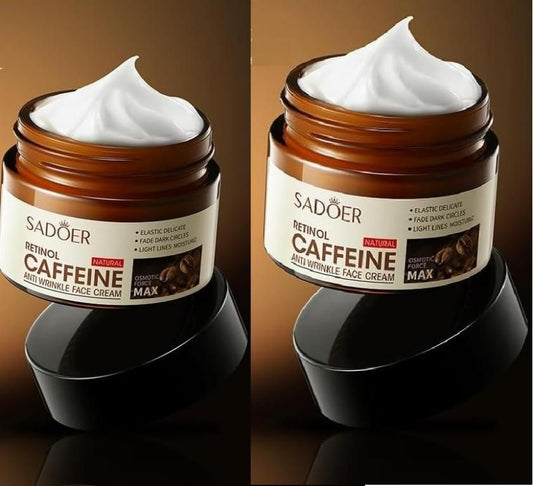 Retinol & Caffeine Anti-Wrinkle Cream 50g (Pack of 2) – Hydrating Age-Defying Formula | NISHU Superstores