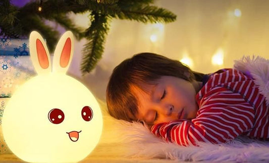 Silicone Bunny Touch Lamp – Cute Open Eye Night Light for Kids & Bedroom | NISHU Superstores
