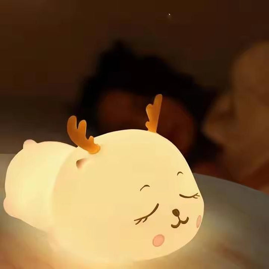 Silicon Snoring Cat Night Light – Soft Touch LED Lamp for Kids & Bedroom | NISHU Superstores