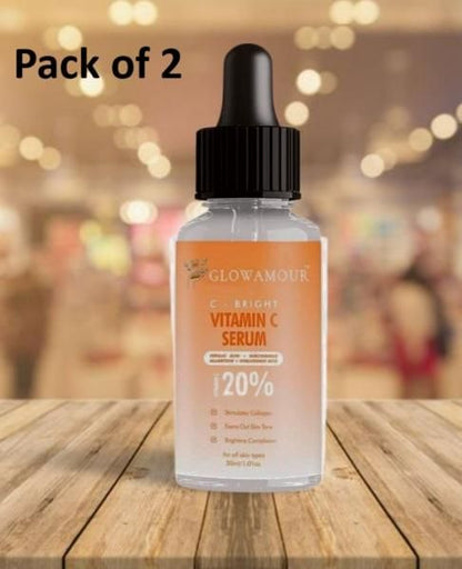Glow amour Vitamin C Face Serum 30ml (Pack of 2) | Glowing & Youthful Skin | NISHU Superstores