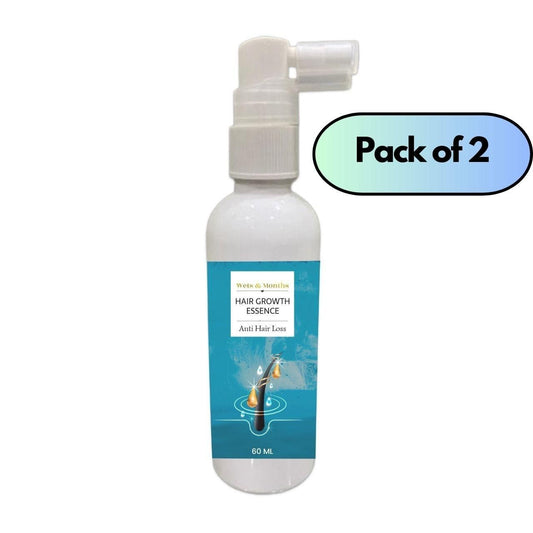 Wets & Months Hair Growth Essence – 120ml (Pack of 2) | Anti Hair Loss & Regrowth Serum | NISHU Superstores