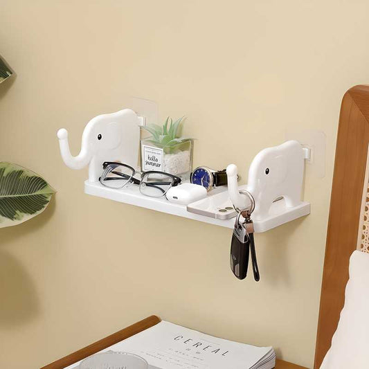 Elephant Shaped Floating Wall Shelf (Pack of 2) – Cute & Functional Wall Décor | NISHU Superstores