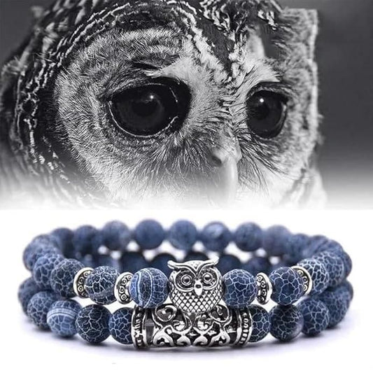 Natural Stone Owl Bracelet | Stylish & Healing Jewelry | NISHU Superstores